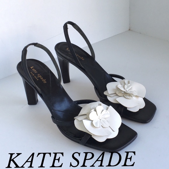 kate spade Shoes - OPEN BLACK LEATHER STRAPS SANDALS KATE SPADE